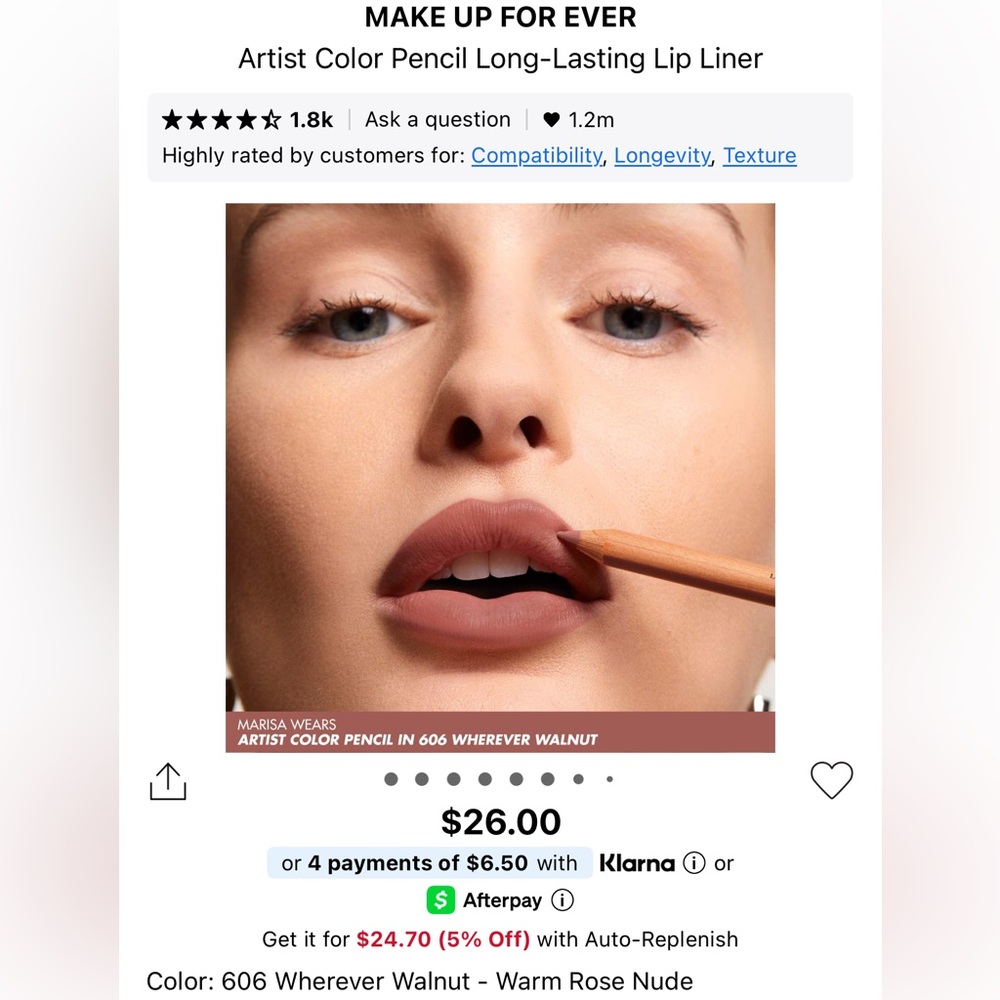 MAKEUP FOR EVER Wherever Walnut Lip Liner NEW & SEALED - Picture 4 of 4